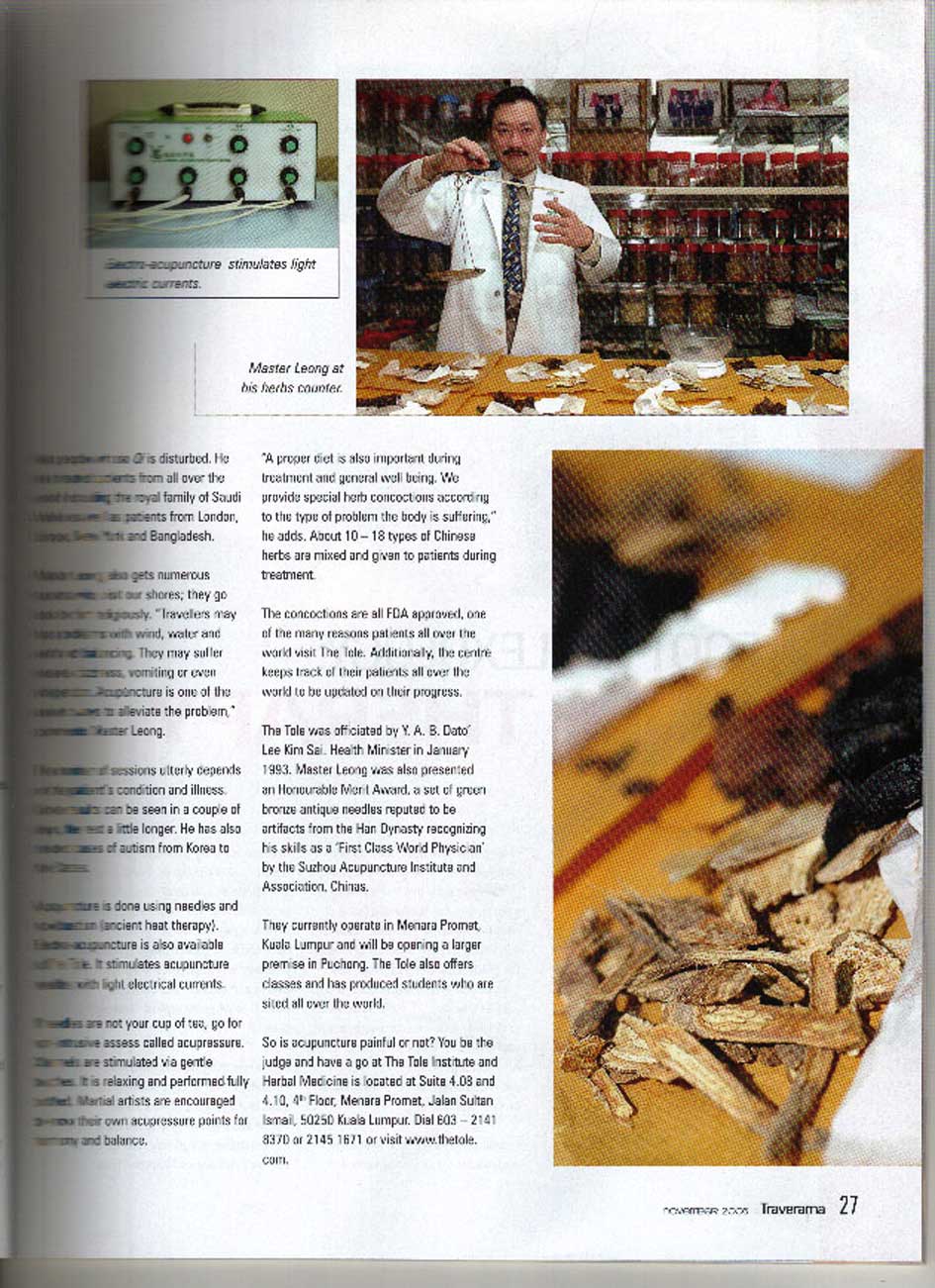 ACUPUNCTURE MAGAZINE HERBALTREATMENT
